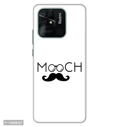 JugaaduStore Slim Fit Hard Case Back Cover for Xiaomi Redmi 10 - My Moustache Doodle-thumb0