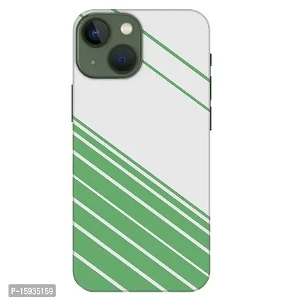 JugaaduStore Designer Printed Slim Fit Hard Case Back Cover for Apple iPhone 13 Mini | Fren Oblique Stripes (Polycarbonate)