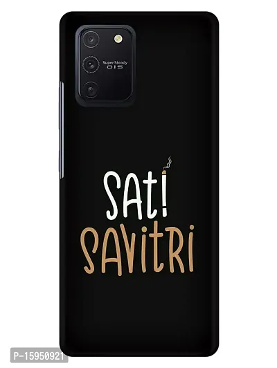 JugaaduStore Designer Printed Slim Fit Hard Case Back Cover for Samsung Galaxy S10 Lite | Sati Savitri (Polycarbonate)
