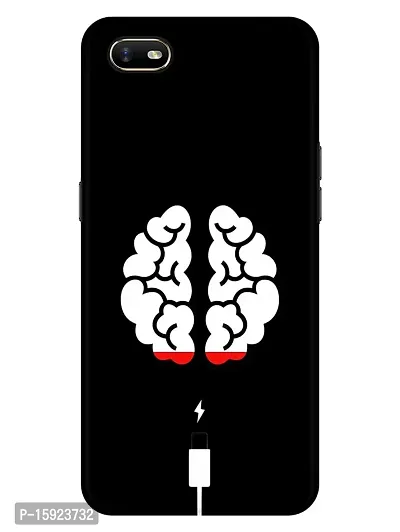JugaaduStore Designer Printed Slim Fit Hard Case Back Cover for Oppo A1K / Realme C2 | Brain Charging (Polycarbonate)