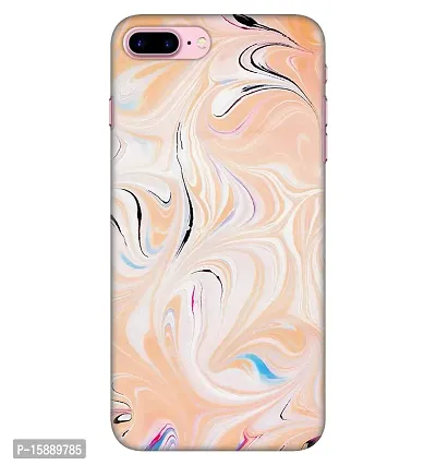 JugaaduStore Designer Printed Slim Fit Hard Case Back Cover for Apple iPhone 8 Plus/iPhone 7 Plus | Classy Orange Marble (Polycarbonate)