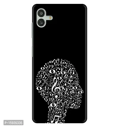 JugaaduStore Designer Printed Slim Fit Hard Case Back Cover for Samsung Galaxy M13 5G | Music Clef Head (Polycarbonate)