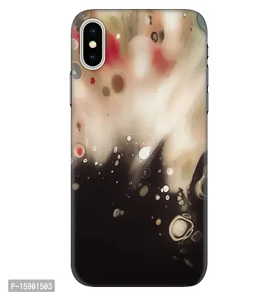 JugaaduStore Designer Printed Slim Fit Hard Case Back Cover for Apple iPhone Xs/iPhone X | Liquid Almond White Marble (Polycarbonate)