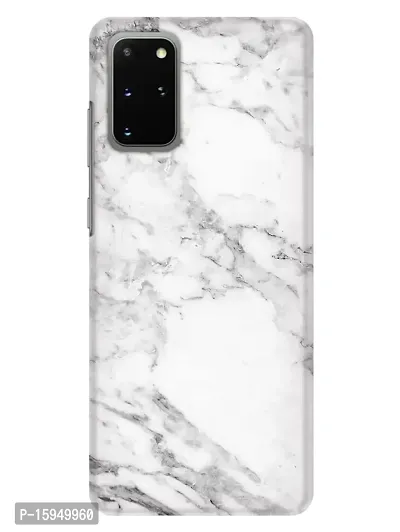 JugaaduStore Designer Printed Slim Fit Hard Case Back Cover for Samsung Galaxy S20+ | Classy White Marble (Polycarbonate)-thumb0