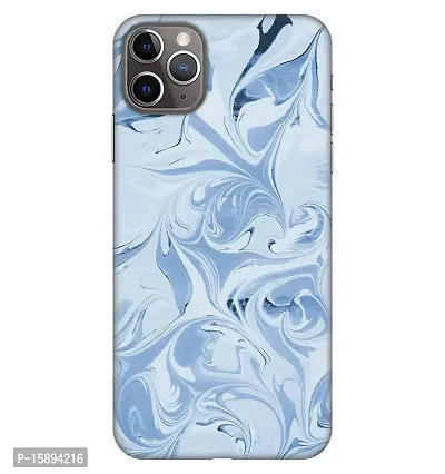 JugaaduStore Designer Printed Slim Fit Hard Case Back Cover for Apple iPhone 11 Pro | Classy Blue Marble (Polycarbonate)-thumb0