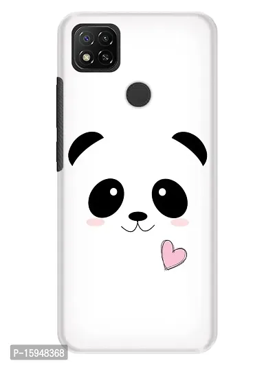 JugaaduStore Designer Printed Slim Fit Hard Case Back Cover for Xiaomi Redmi 9 / Redmi 9C / Redmi 9 Activ/Poco C31 | Cute Panda Heart (Polycarbonate)