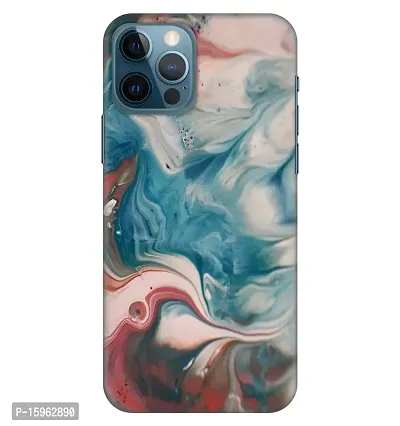 JugaaduStore Designer Printed Slim Fit Hard Case Back Cover for Apple iPhone 12 Pro/iPhone 12 | Liquid Acrylic Marble (Polycarbonate)
