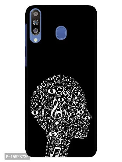 JugaaduStore Designer Printed Slim Fit Hard Case Back Cover for Samsung Galaxy M30 | Music Clef Head (Polycarbonate)