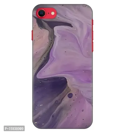 JugaaduStore Designer Printed Slim Fit Hard Case Back Cover for Apple iPhone SE (2020) / iPhone 7 / iPhone 8 | Liquid Amethyst Marble (Polycarbonate)