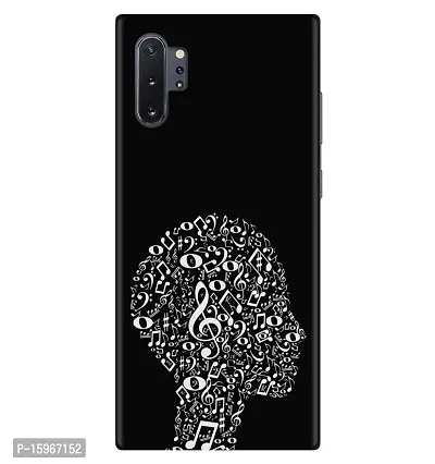 JugaaduStore Designer Printed Slim Fit Hard Case Back Cover for Samsung Galaxy Note 10 Plus | Music Clef Head (Polycarbonate)