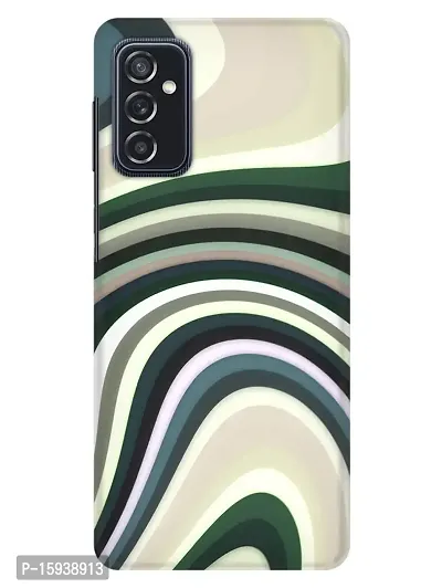 JugaaduStore Designer Printed Slim Fit Hard Case Back Cover for Samsung Galaxy F52 5G | Multicolor Wave (Polycarbonate)