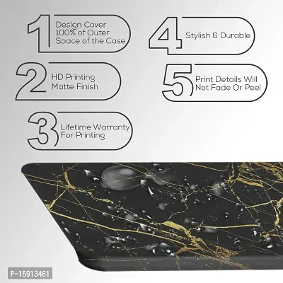 jugaadustore slim fit hard case back cover for apple iphone 12 mini - classy black marble mariegold veins texture-thumb3