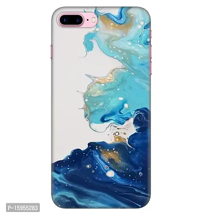 JugaaduStore Designer Printed Slim Fit Hard Case Back Cover for Apple iPhone 7 Plus/iPhone 8 Plus | Blue Liquid Marble (Polycarbonate)