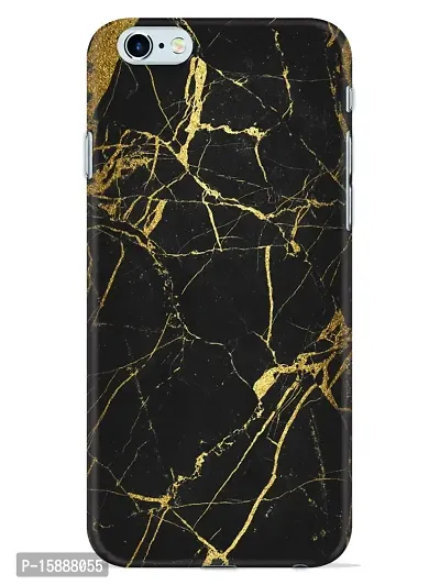 JugaaduStore Designer Printed Slim Fit Hard Case Back Cover for Apple iPhone 6 Plus/iPhone 6S Plus | Classy Golden Black Marble (Polycarbonate)-thumb0