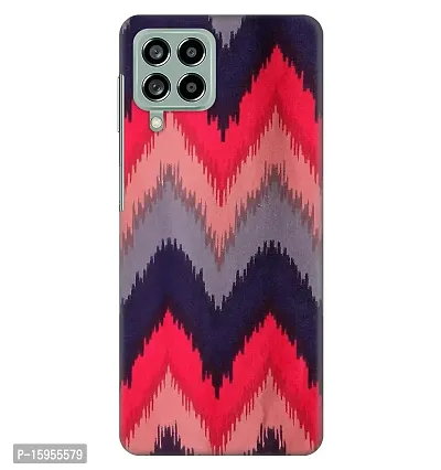JugaaduStore Designer Printed Slim Fit Hard Case Back Cover for Samsung Galaxy M33 | Zigzag Multicolor (Polycarbonate)