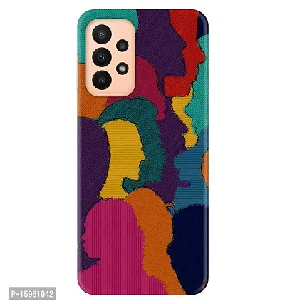 JugaaduStore Designer Printed Slim Fit Hard Case Back Cover for Samsung Galaxy A23 5G / Samsung Galaxy A23 | Colourful Heads (Polycarbonate)