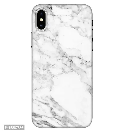 JugaaduStore Designer Printed Slim Fit Hard Case Back Cover for Apple iPhone Xs/iPhone X | Classy White Marble (Polycarbonate)-thumb0