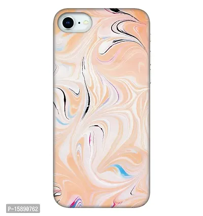JugaaduStore Designer Printed Slim Fit Hard Case Back Cover for Apple iPhone 8 / iPhone 7 / iPhone SE (2022) | Classy Orange Marble (Polycarbonate)-thumb0