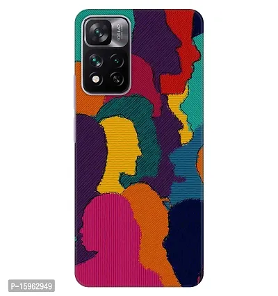 JugaaduStore Designer Printed Slim Fit Hard Case Back Cover for Xiaomi 11i 5G / Xiaomi 11i HyperCharge 5G | Colourful Heads (Polycarbonate)
