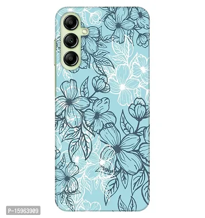 JugaaduStore Designer Printed Slim Fit Hard Case Back Cover for Samsung Galaxy A14 5G / Samsung Galaxy A14 | Flowers Line Art (Polycarbonate)
