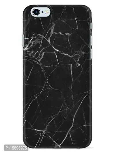 JugaaduStore Designer Printed Slim Fit Hard Case Back Cover for Apple iPhone 6S / iPhone 6 | Classy Black Marble (Polycarbonate)-thumb0