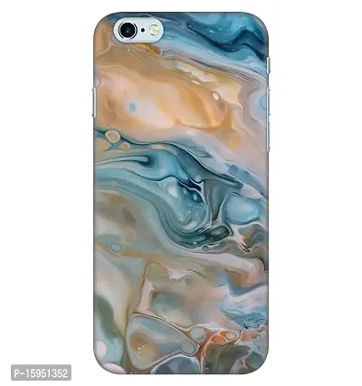 JugaaduStore Designer Printed Slim Fit Hard Case Back Cover for Apple iPhone 6 / iPhone 6s | Liquid Turquoise Marble (Polycarbonate)