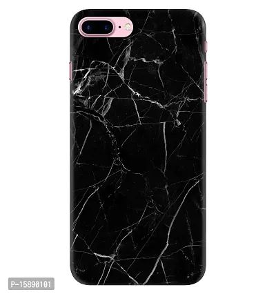 JugaaduStore Designer Printed Slim Fit Hard Case Back Cover for Apple iPhone 7 Plus/iPhone 8 Plus | Classy Black Marble (Polycarbonate)-thumb0