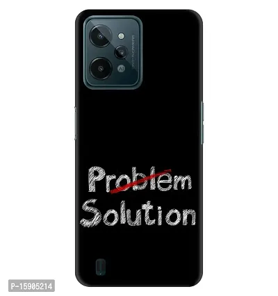 JugaaduStore Designer Printed Slim Fit Hard Case Back Cover for Realme C31 | Focus On The Solution (Polycarbonate)