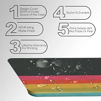 JugaaduStore Designer Printed Slim Fit Hard Case Back Cover for Vivo V21e 5G | Multicolor Stripes (Polycarbonate)-thumb2