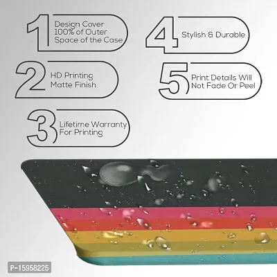 JugaaduStore Designer Printed Slim Fit Hard Case Back Cover for Vivo V21e 5G | Multicolor Stripes (Polycarbonate)-thumb3