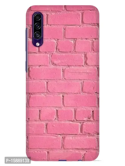 JugaaduStore Designer Printed Slim Fit Hard Case Back Cover for Samsung Galaxy A30s / Samsung Galaxy A50 / Samsung Galaxy A50s | Pink Bricks Wall (Polycarbonate)