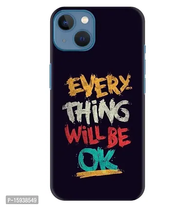 JugaaduStore Designer Printed Slim Fit Hard Case Back Cover for Apple iPhone 13 | Will Be Okay (Polycarbonate)-thumb0