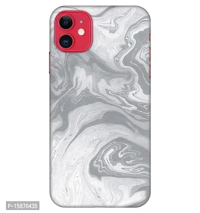 JugaaduStore Designer Printed Slim Fit Hard Case Back Cover for Apple iPhone 11 | Classy Grey Marble (Polycarbonate)-thumb0