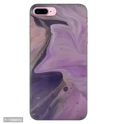 JugaaduStore Designer Printed Slim Fit Hard Case Back Cover for Apple iPhone 8 Plus/iPhone 7 Plus | Liquid Amethyst Marble (Polycarbonate)-thumb0