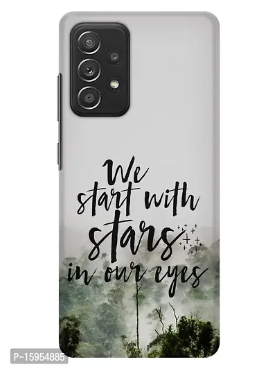 JugaaduStore Designer Printed Slim Fit Hard Case Back Cover for Samsung Galaxy A52s 5G / Samsung Galaxy A52 / Samsung Galaxy A52 5G | Start with Stars (Polycarbonate)