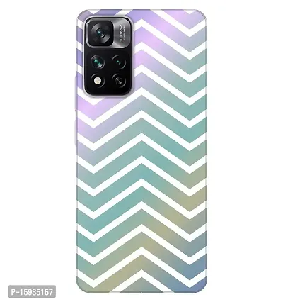 JugaaduStore Designer Printed Slim Fit Hard Case Back Cover for Xiaomi 11i 5G / Xiaomi 11i HyperCharge 5G | Zigzag Chevron (Polycarbonate)-thumb0