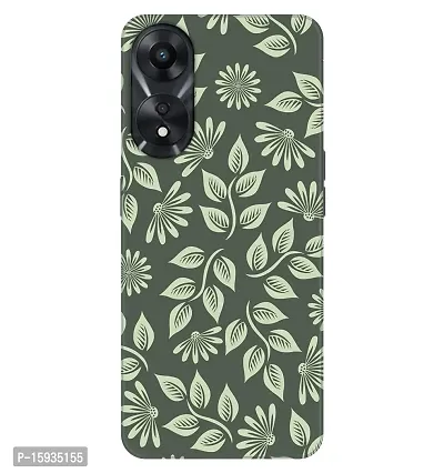 JugaaduStore Designer Printed Slim Fit Hard Case Back Cover for Oppo A78 | Orinoco Floral (Polycarbonate)