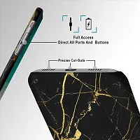 jugaadustore slim fit hard case back cover for apple iphone 12 mini - classy black marble mariegold veins texture-thumb1