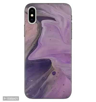 JugaaduStore Designer Printed Slim Fit Hard Case Back Cover for Apple iPhone Xs/iPhone X | Liquid Amethyst Marble (Polycarbonate)-thumb0