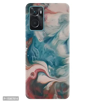 JugaaduStore Designer Printed Slim Fit Hard Case Back Cover for Oppo K10 4G / Realme 9i | Liquid Acrylic Marble (Polycarbonate)