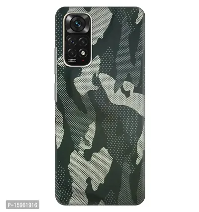 JugaaduStore Designer Printed Slim Fit Hard Case Back Cover for Xiaomi Redmi Note 11S / Redmi Note 11 | Fuscous Camouflage (Polycarbonate)