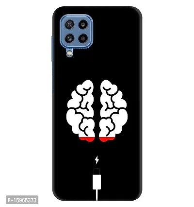 JugaaduStore Designer Printed Slim Fit Hard Case Back Cover for Samsung Galaxy M32 Prime Edition/Samsung Galaxy M32 / Samsung Galaxy F22 | Brain Charging (Polycarbonate)