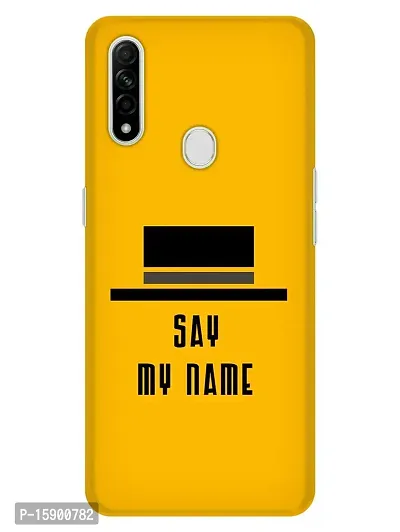 JugaaduStore Designer Printed Slim Fit Hard Case Back Cover for Oppo A31 | Say My Name Quote (Polycarbonate)