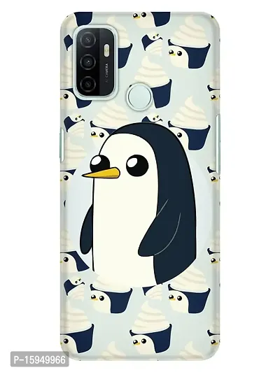 JugaaduStore Designer Printed Slim Fit Hard Case Back Cover for Oppo A33 (2020) / Oppo A53 | Cute Penguin Chicks (Polycarbonate)