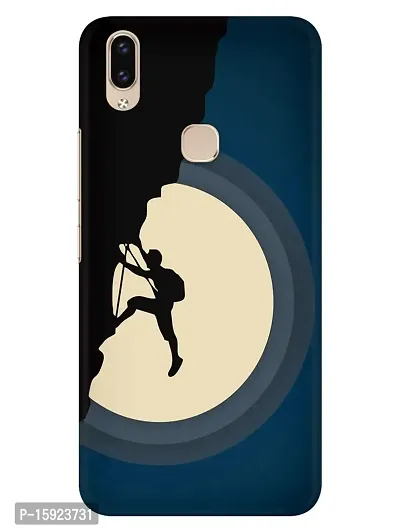 JugaaduStore Designer Printed Slim Fit Hard Case Back Cover for Vivo V9 / Vivo V9 Pro/Vivo V9 Youth | Moon Climbing (Polycarbonate)-thumb0