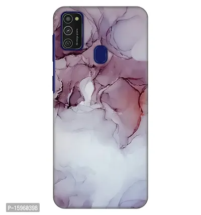 JugaaduStore Designer Printed Slim Fit Hard Case Back Cover for Samsung Galaxy M21 / Samsung Galaxy M30s / Samsung Galaxy M21 2021 | Ruby Grey Marble (Polycarbonate)