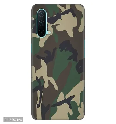 JugaaduStore Designer Printed Slim Fit Hard Case Back Cover for OnePlus Nord CE 5G | Jungle Camouflage (Polycarbonate)