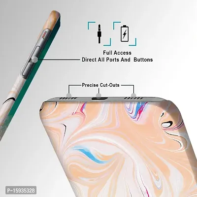 JugaaduStore Designer Printed Slim Fit Hard Case Back Cover for Apple iPhone 14 | Classy Orange Marble (Polycarbonate)-thumb2
