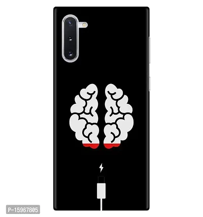 JugaaduStore Designer Printed Slim Fit Hard Case Back Cover for Samsung Galaxy Note 10 | Brain Charging (Polycarbonate)