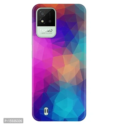 JugaaduStore Designer Printed Slim Fit Hard Case Back Cover for Realme Narzo 50i | Colourful Poly (Polycarbonate)-thumb0